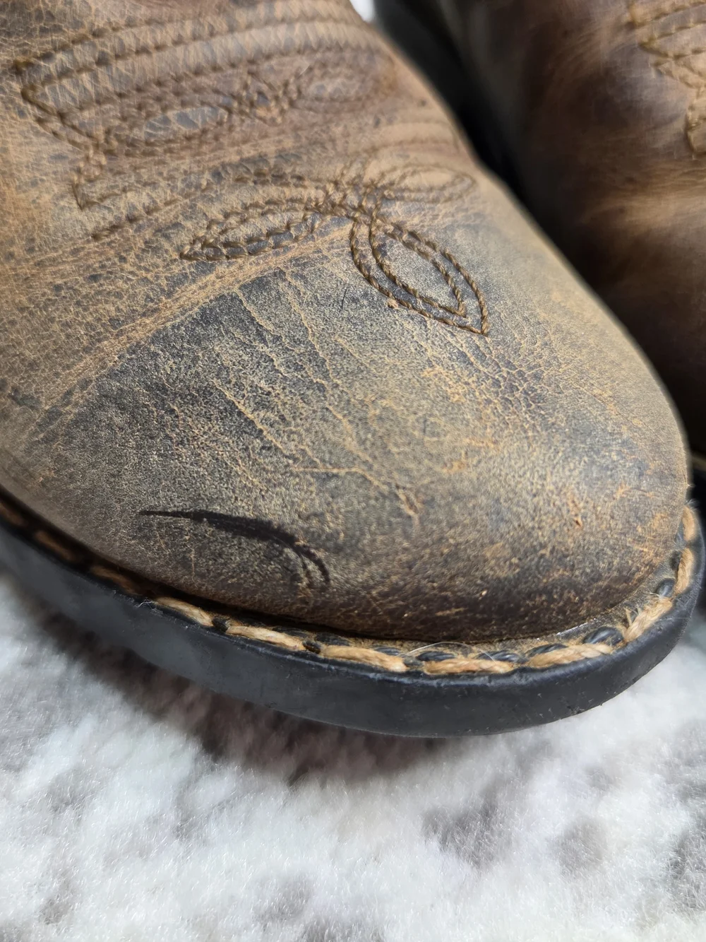 CODY JAMES Kids Brown & Navy Western Cowboy Boots Size 11 41477